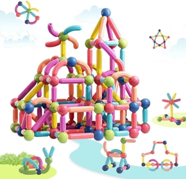magnetic Stick Building set 3 A house made using stick building set