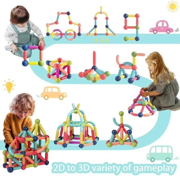 magnetic sticks building set 2 magnetic sticks building set 64 piece