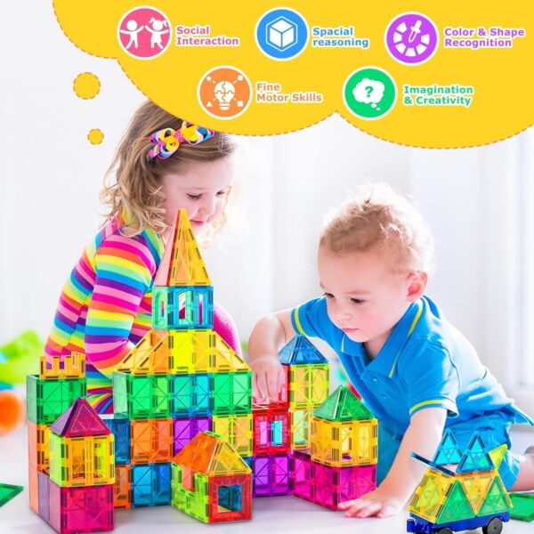 magnetic tiles building blocks enhance motor skills