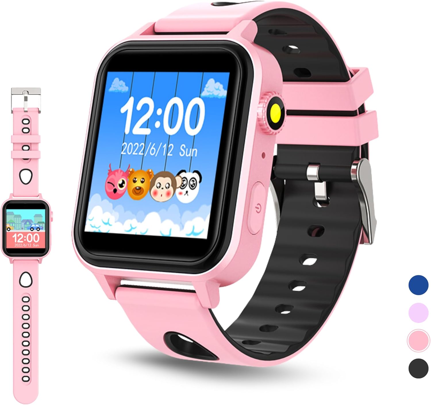 a8 Smart Kids Digital Watch pink colored
